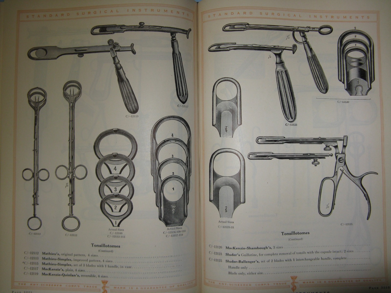 Vintage Tonsil Guillotine / Tonsillotome Collection, ENT