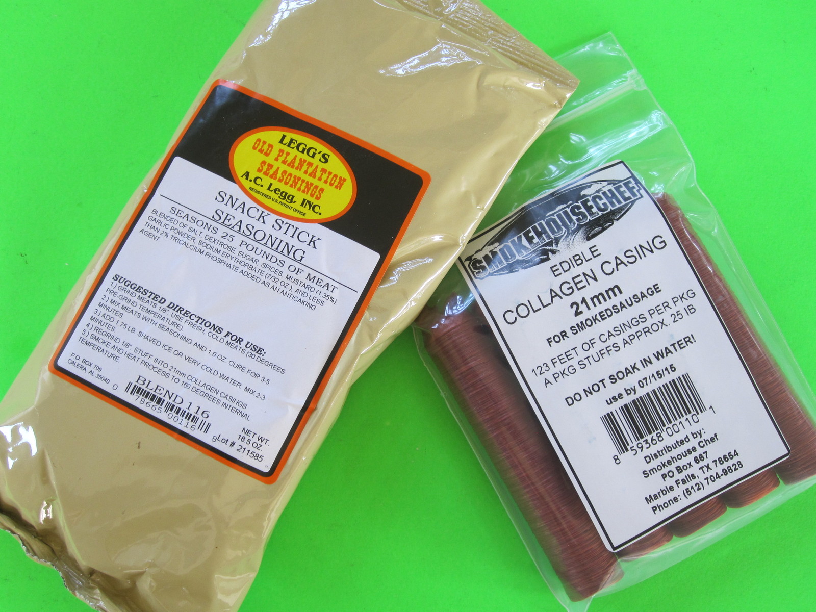 KIT for Snack Buck Sticks.  Seasoning and 21mm casings