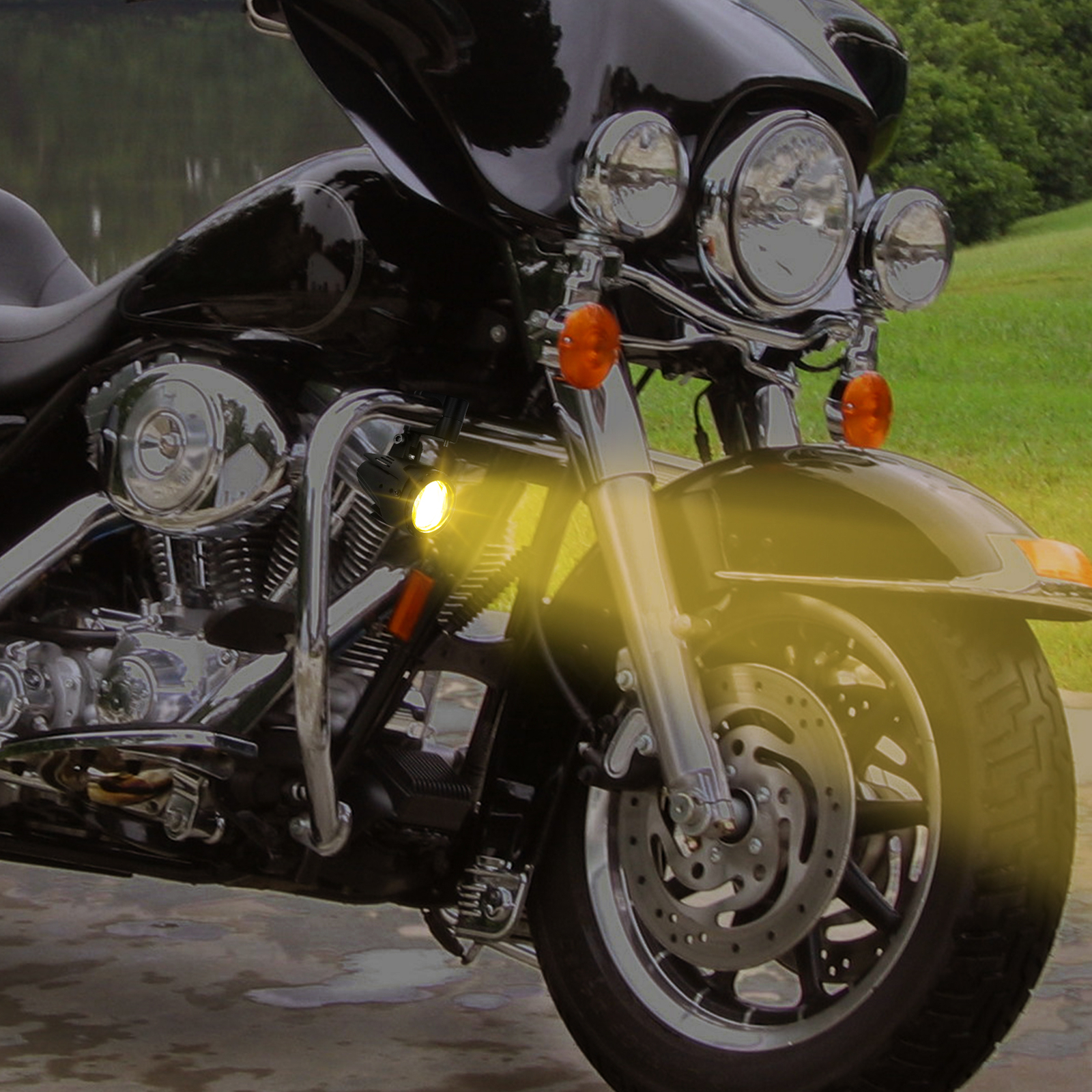 Motorcycle Spot Fog Auxiliary LED Driving Light Bar For Harley Road Street Glide