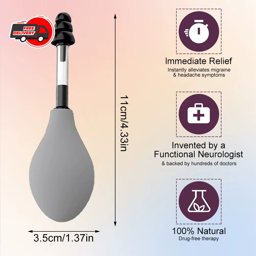 Portable Ear Pressure Suction Device Inner Ear Relief Tool with Earplugs Headach