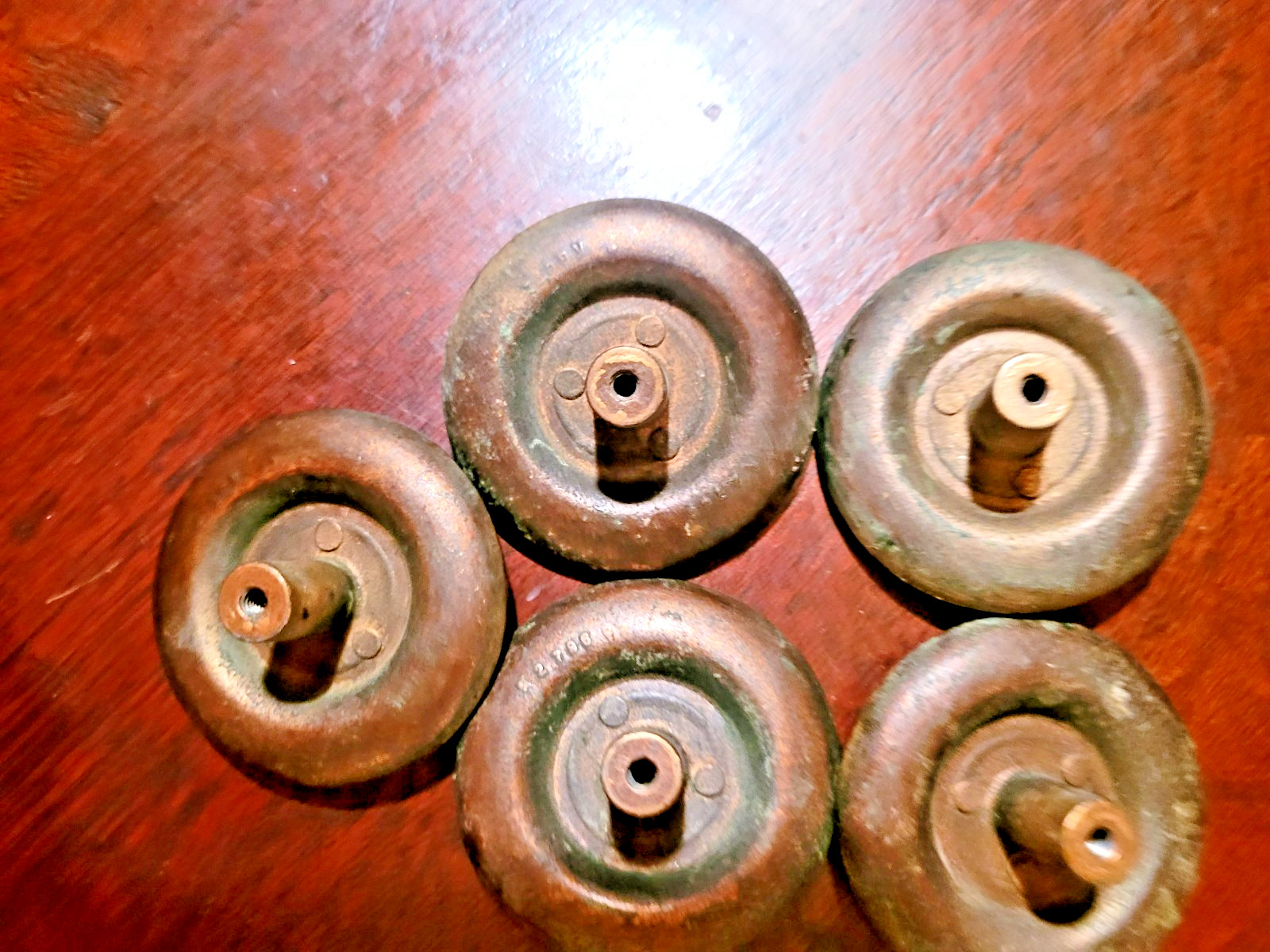 5 Vintage Drawer pulls Solid Brass Knobs KBC