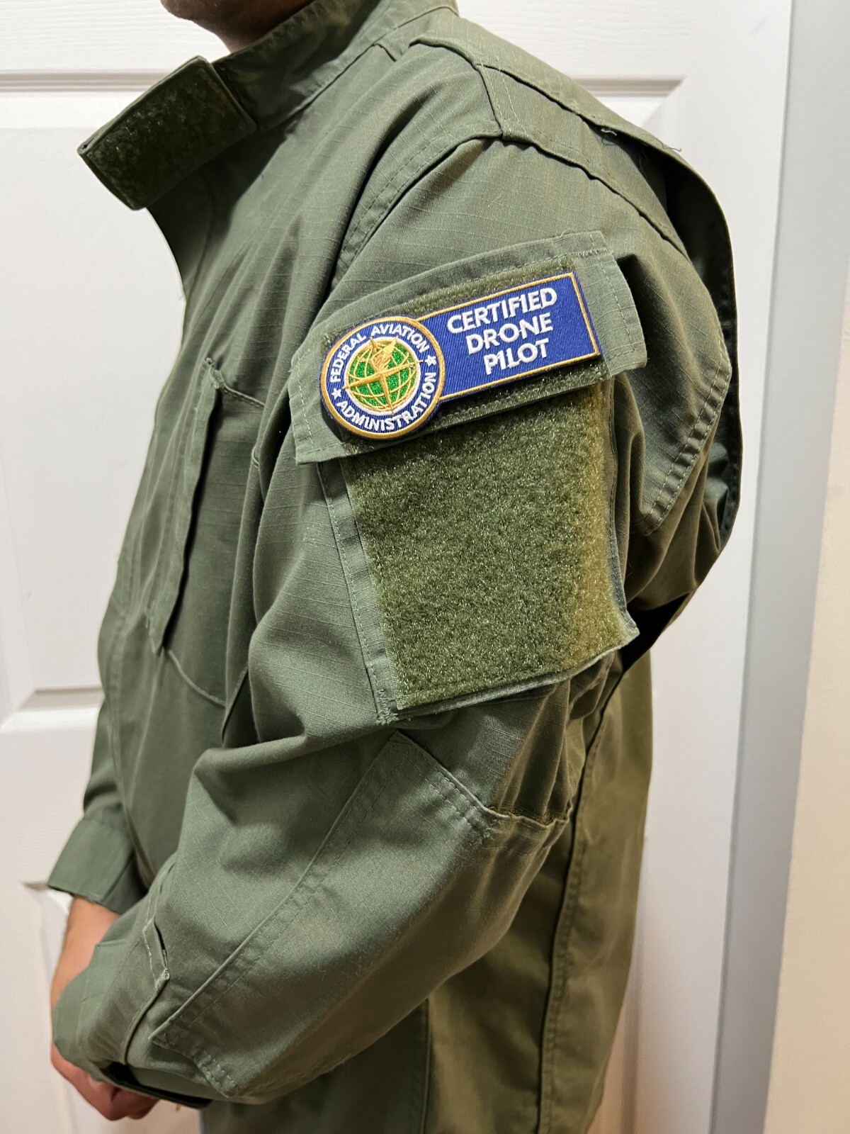 FAA Certified Drone Pilot Patch 2 x 4 inch (w hook and loop closure or be sewn)