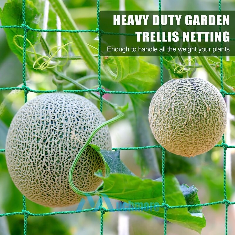Heavy-Duty Growing Net Garden Trellis Netting for Vine Plants Fruits Flowers Veg
