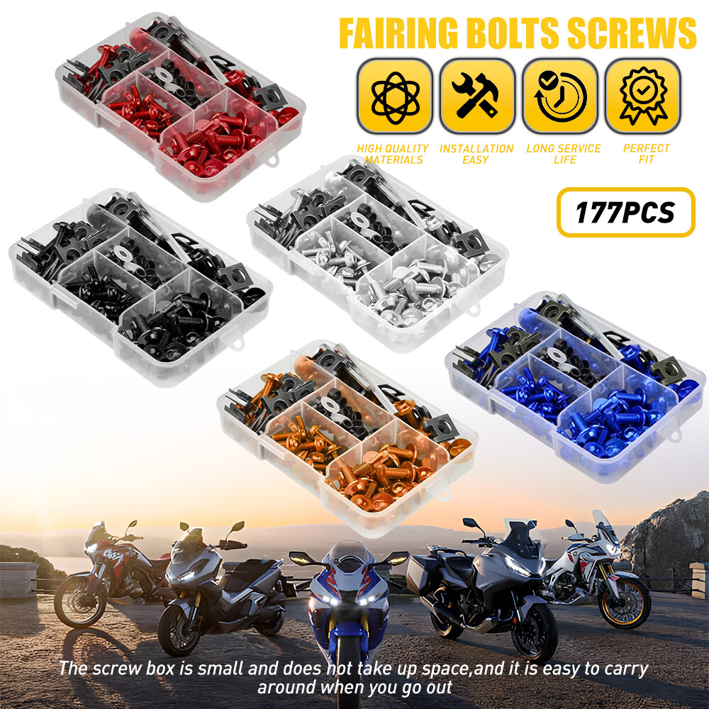 Complete Fairing Bolt Screws Kit For Kawasaki Ninja ZX6R 7R ZX9R ZX12R USA