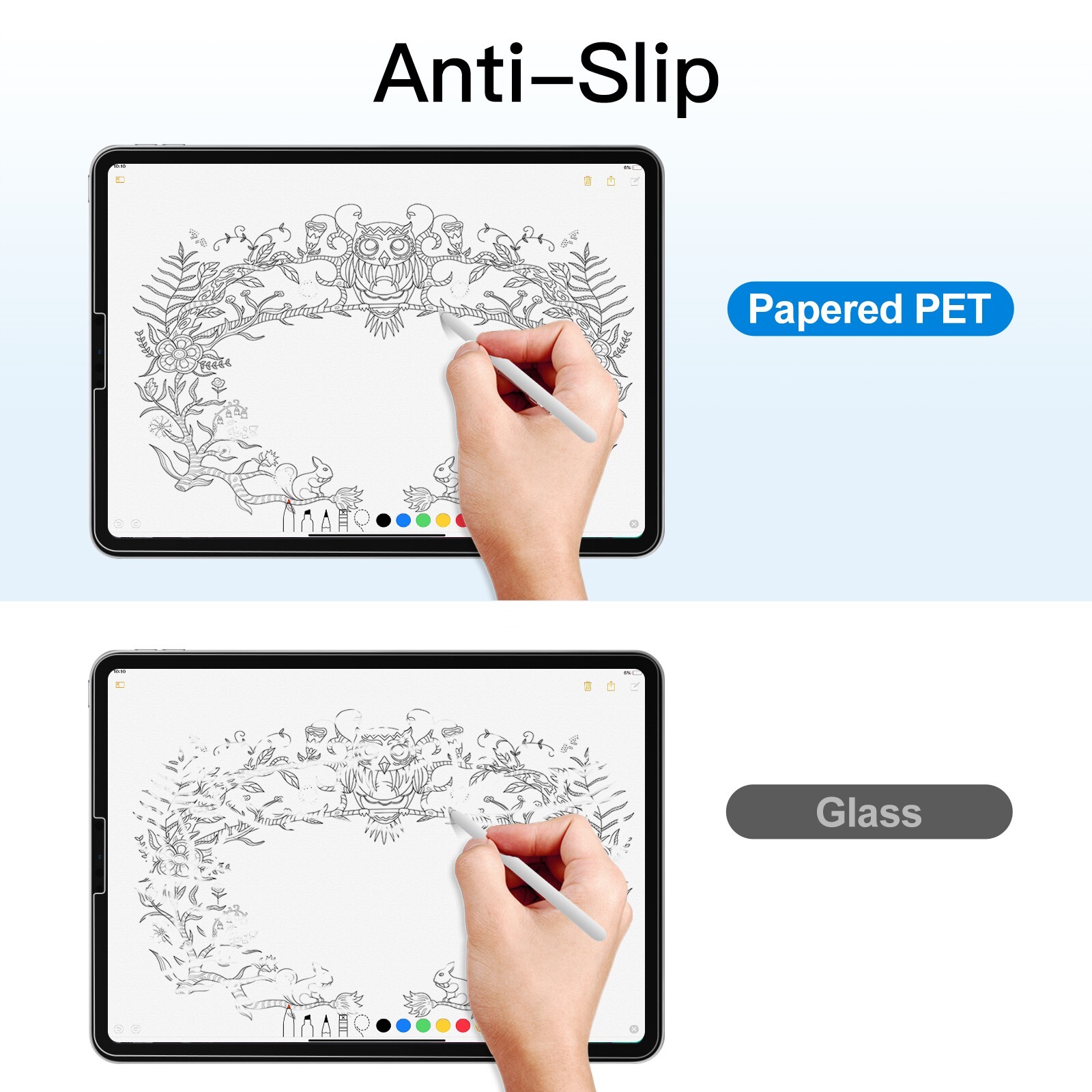 JETech Paper Screen Protector for iPad Pro 12.9-Inch 2022/2021/2020/2018 Model