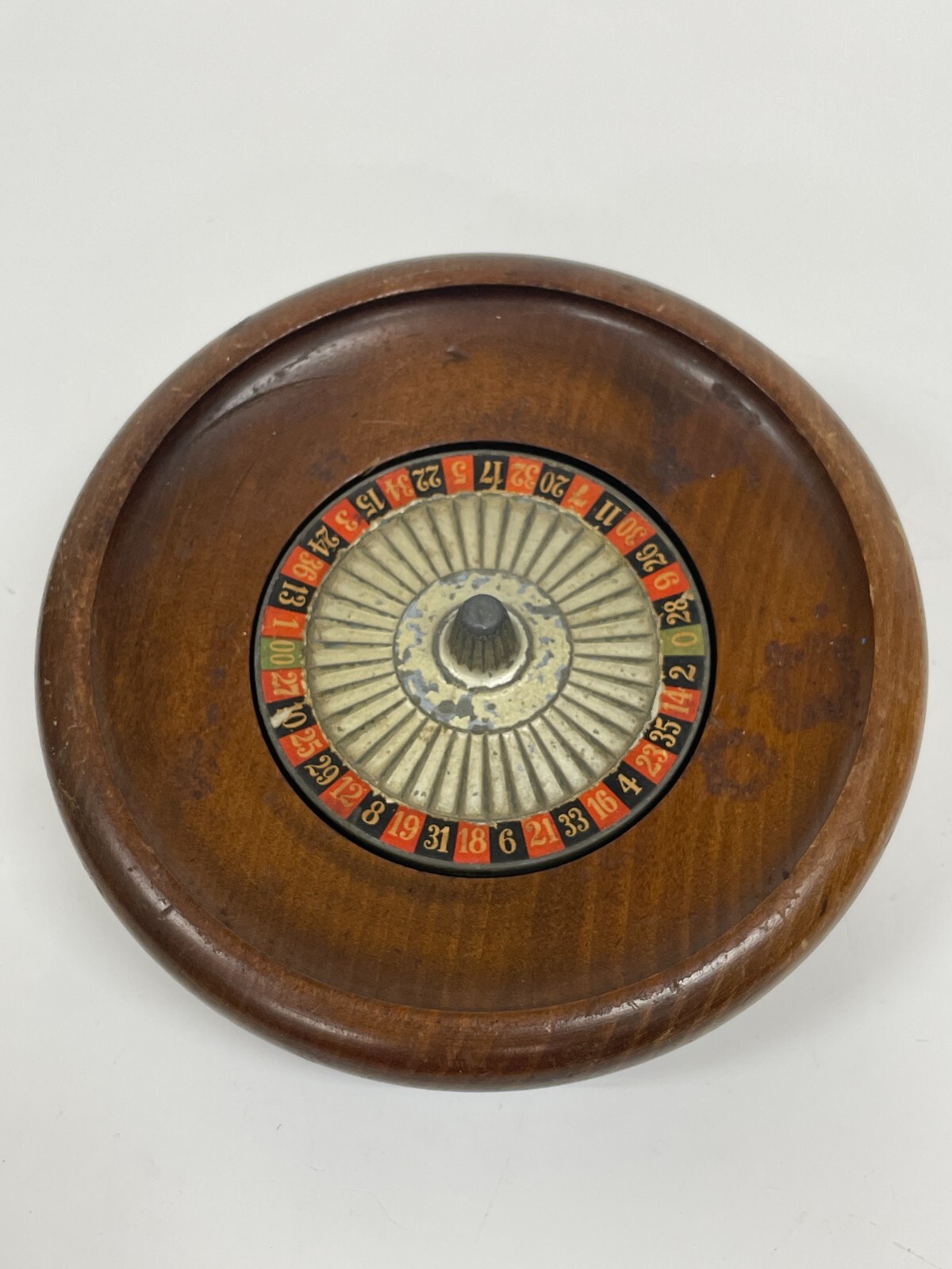 Wooden Mini Roulette Wheel Vintage