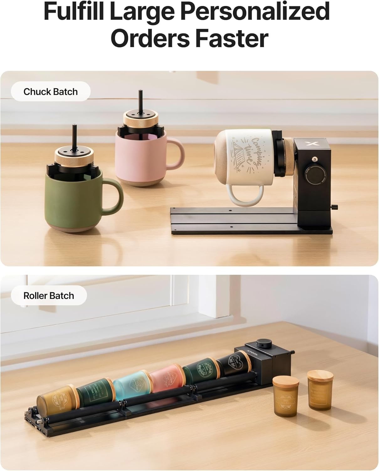 xTool RA3 World's First Smart MagSwap Rotary Attachment for xTool P3, F2