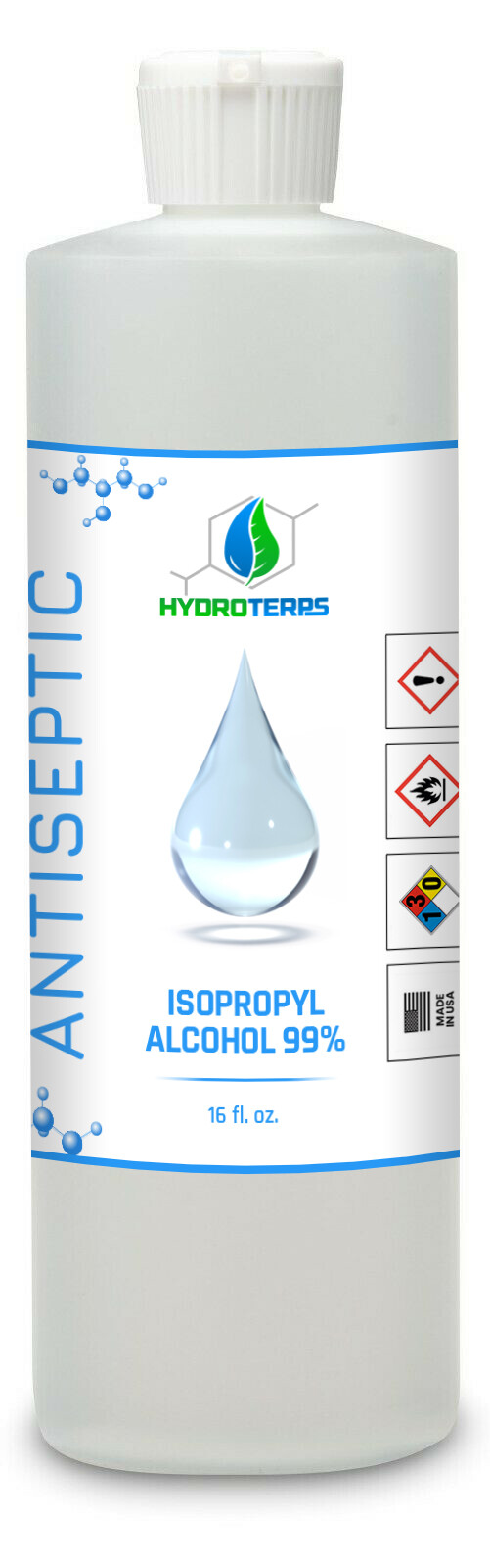 Isopropyl alcohol 99% - Made In The USA - 4 oz. to Gallon