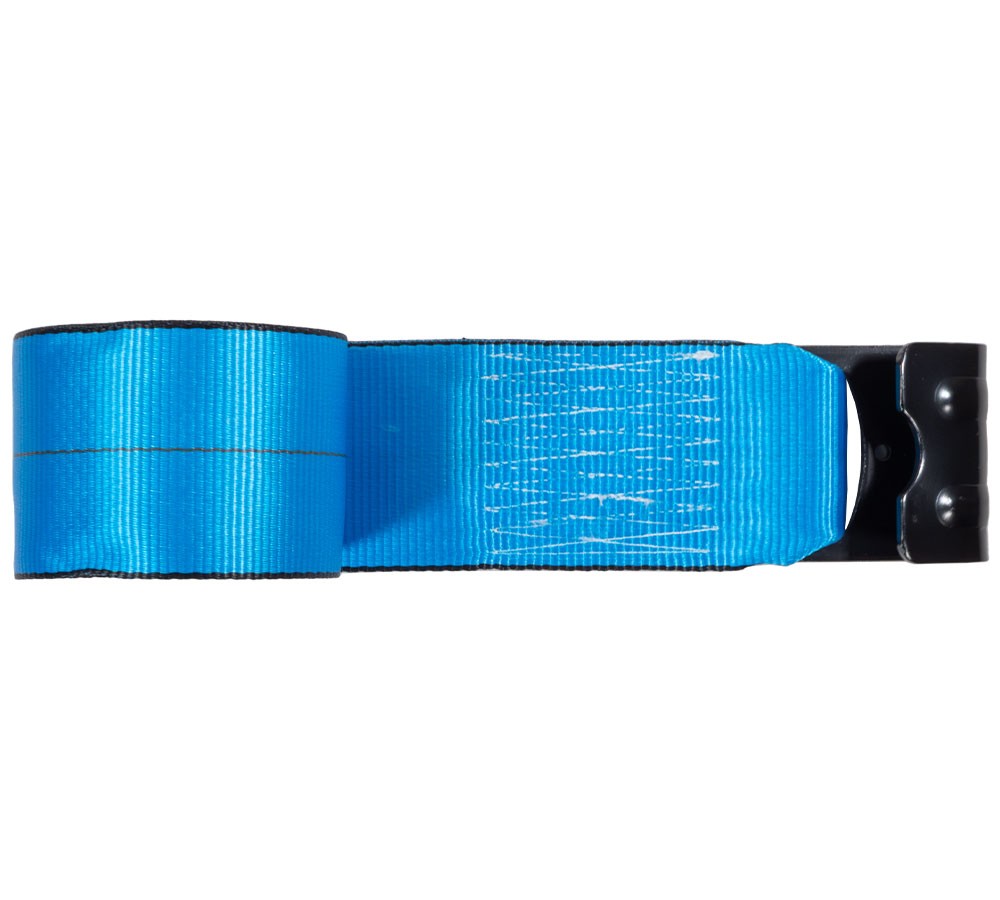 4PK 4"x20' Blue Winch Tie Down Straps w/Flat Hooks WLL# 5400 lbs for Flatbed ...