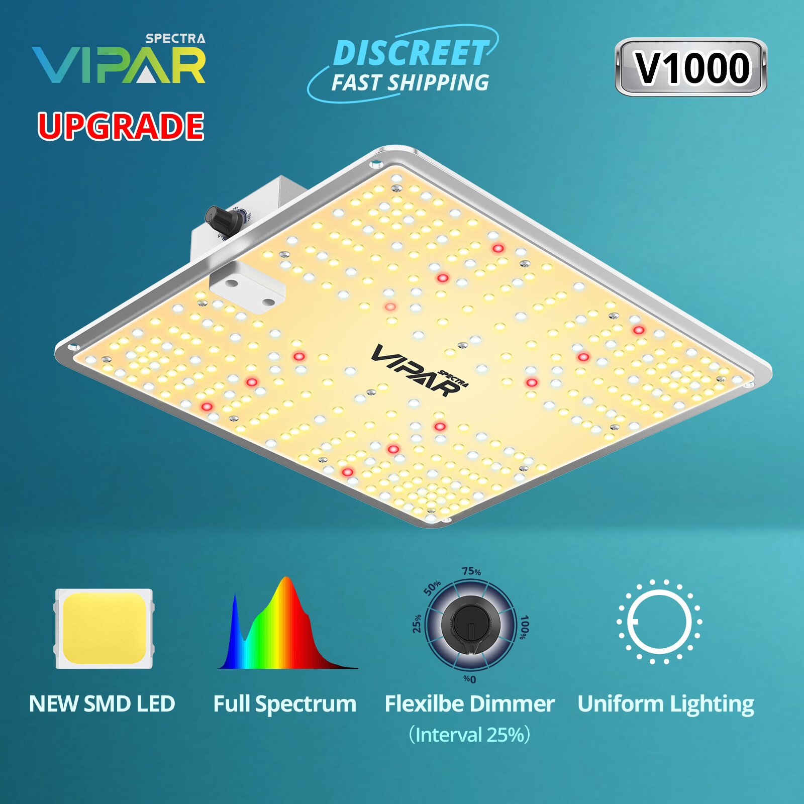 VIPARSPECTRA V1000 P2000 P2500 LED Grow Lights Full Spectrum All Plants Veg IR