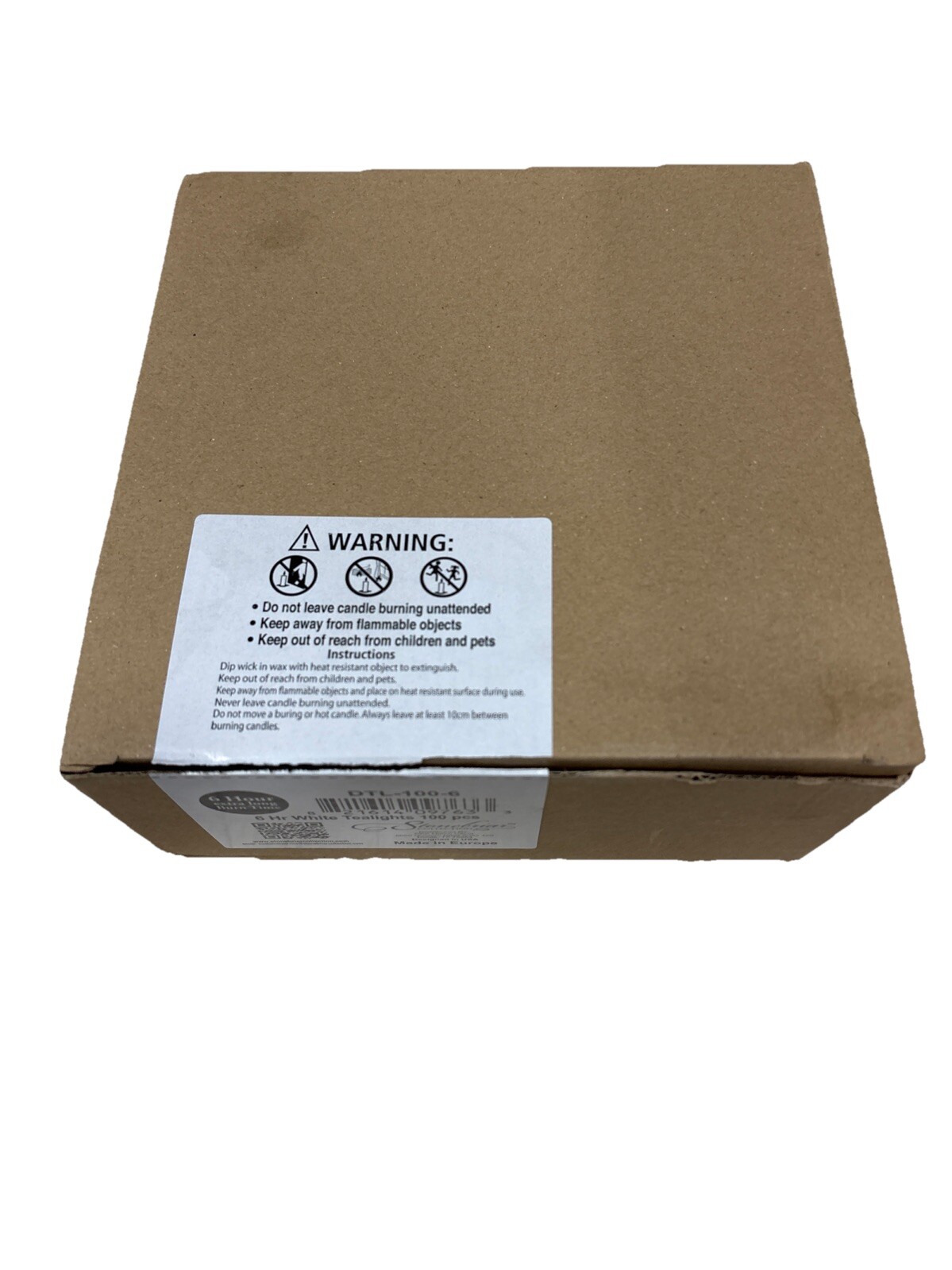 Stonebriar 6 Hour Long Burning Unscented Tea Light Candles, In White Pack Of 100