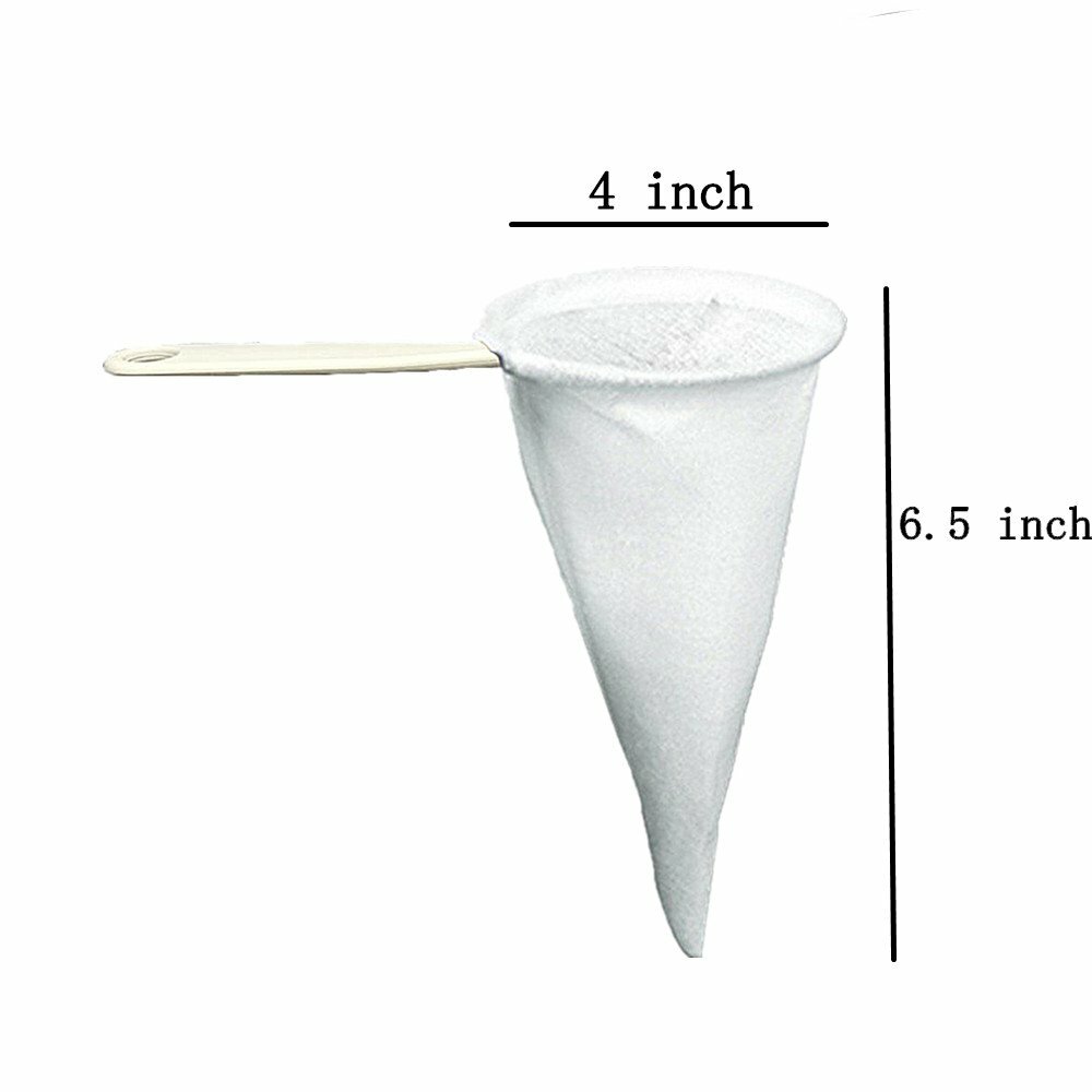 6 Spanish Colador de Cafe Coffee Strainer Filter Cloth Mesh with Plastic Handle