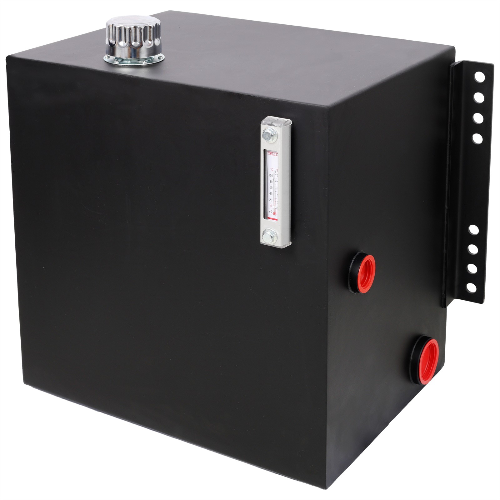 12 Gauge 25-Gallon Hydraulic Fluid Reservoir Tank w/ Inlet 2" FNPT&1-1/4"Outlet