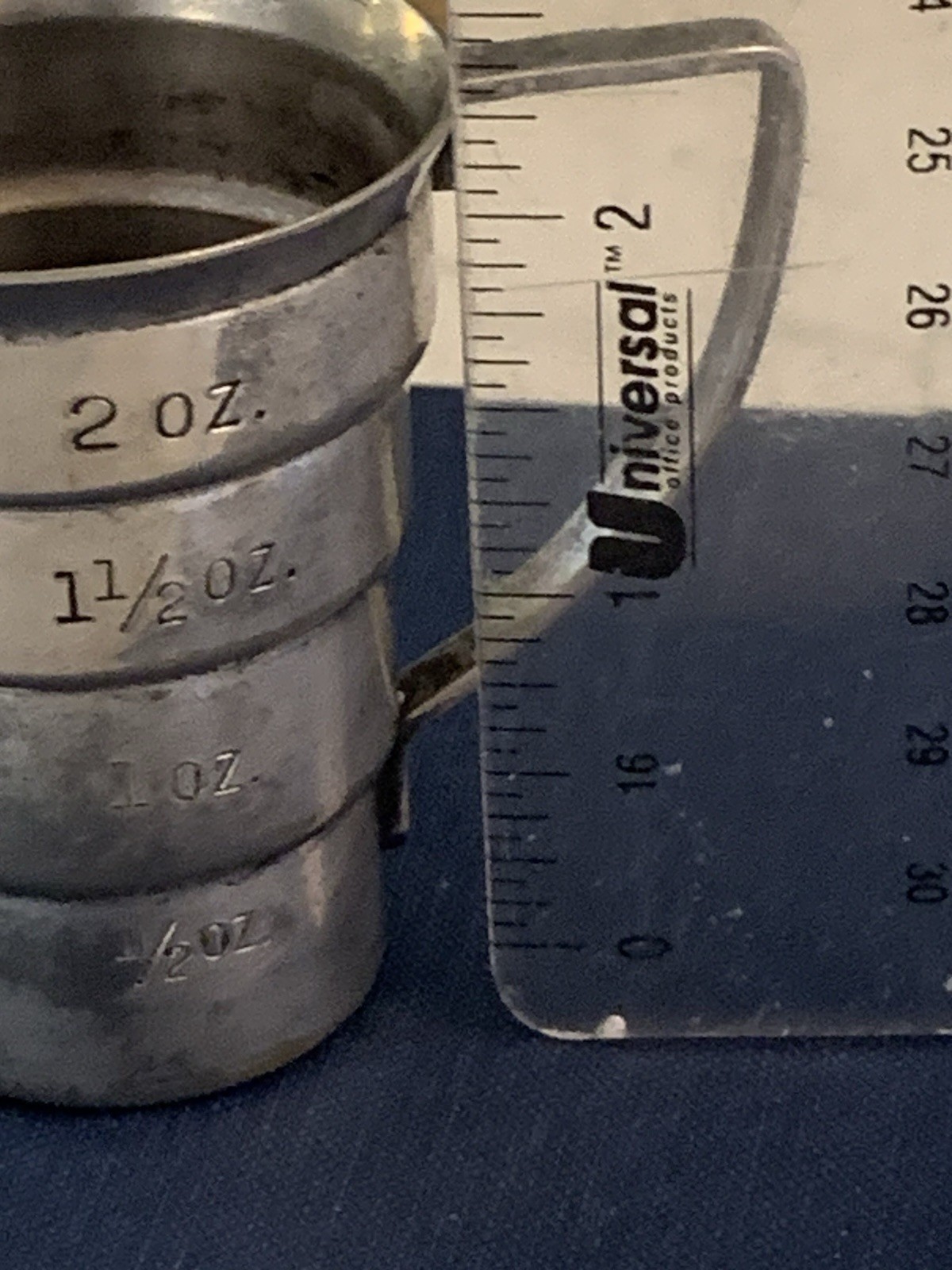 ✨Vintage NAPIER Stepped Silver Plate Jigger Art Deco 1930s Bar Barware Cocktail