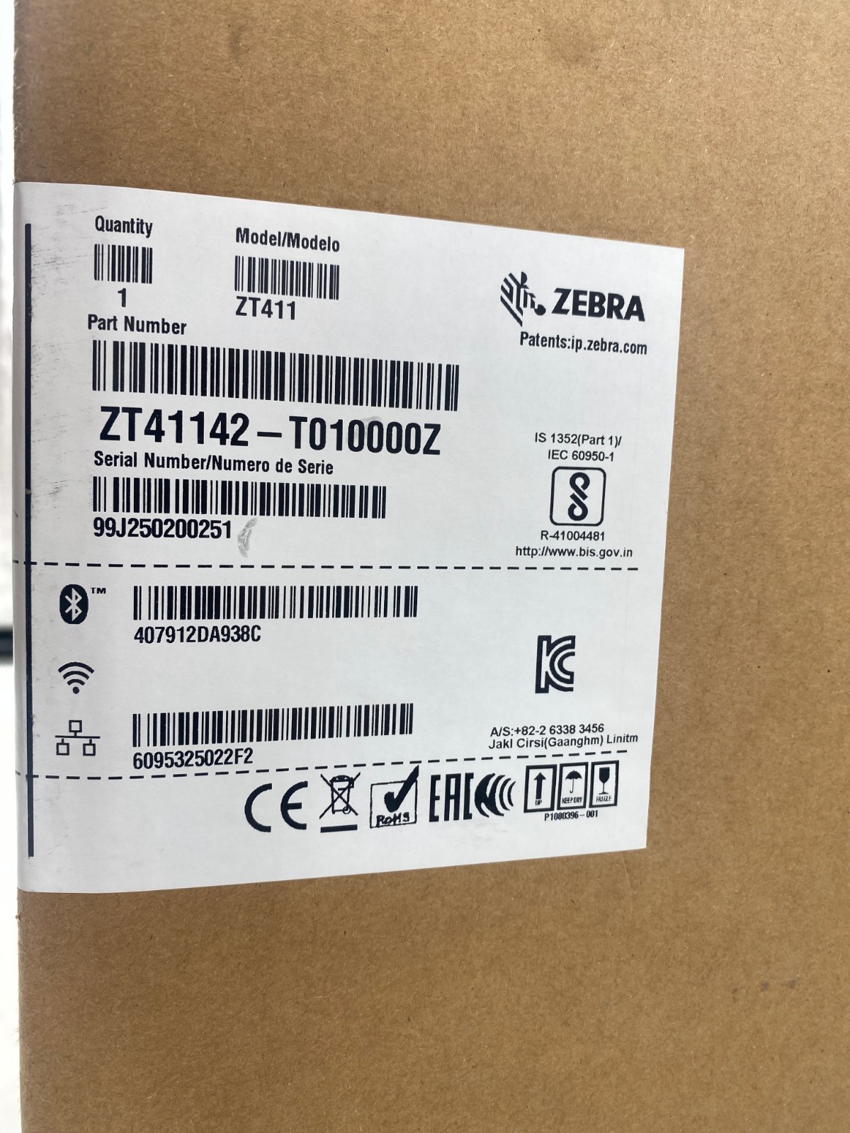 Zebra ZT411 ZT41142-T010000Z Thermal Barcode Label Printer New Sealed