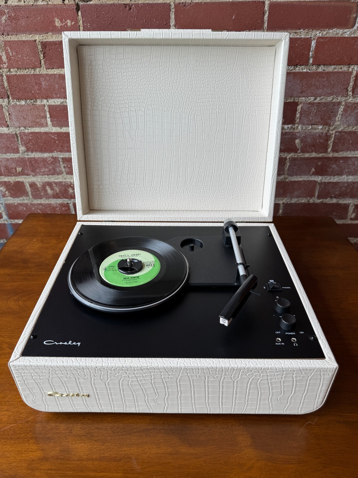 Open Box- Mercury Turntable with Bluetooth In/Out - Cream Croc