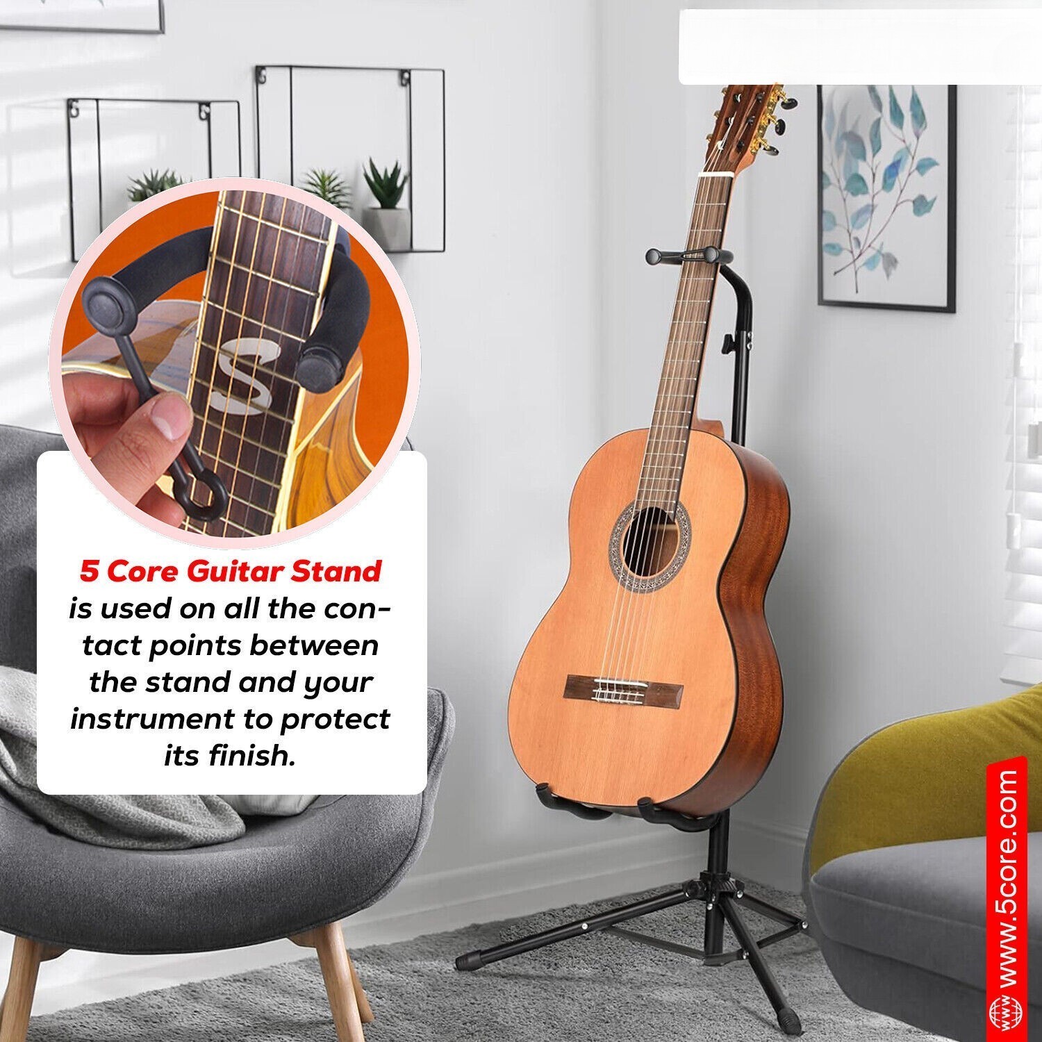 Guitar Stand Floor Adjustable Fold Tripod Acoustic Electric Cello Upright Stand✨