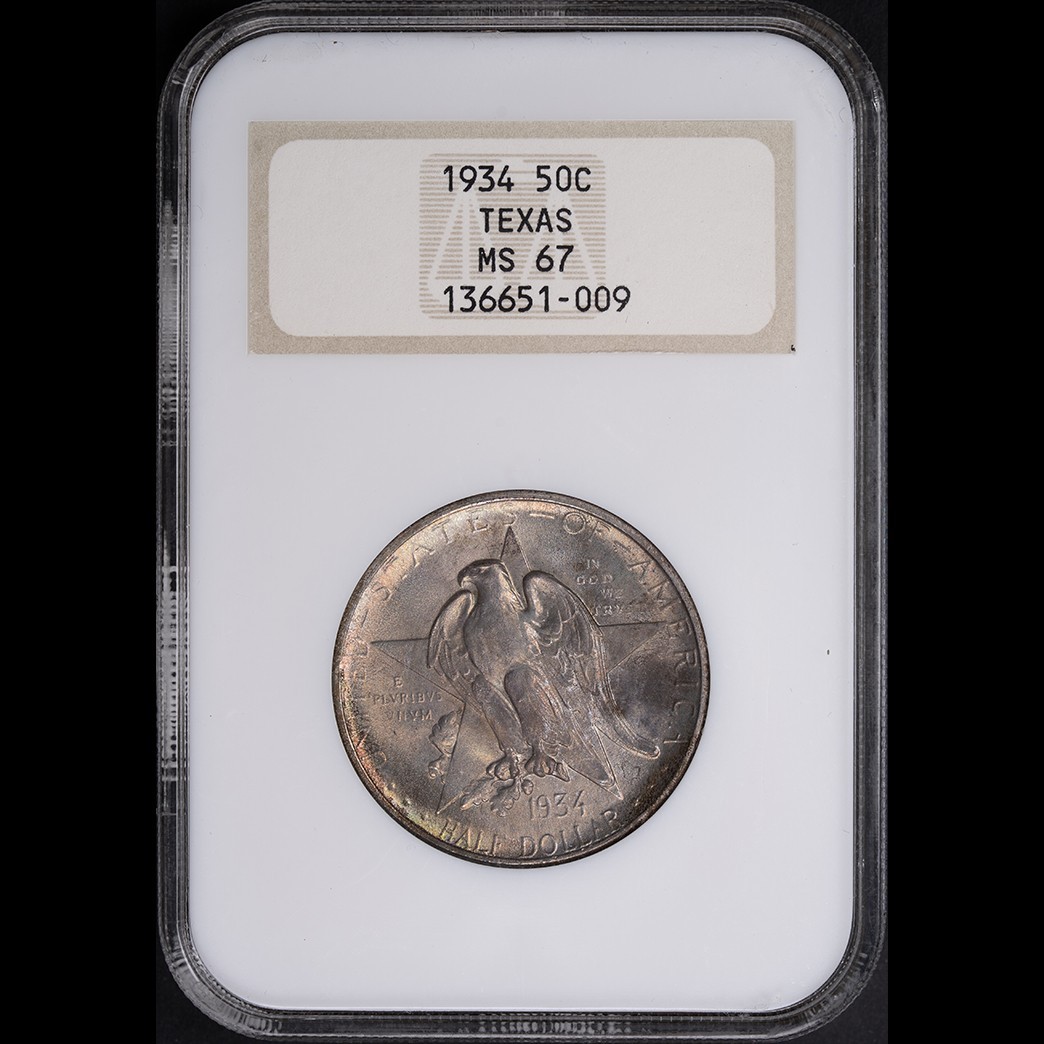 1934 Texas Commemorative Half Dollar 50C NGC MS67 (Fatty)
