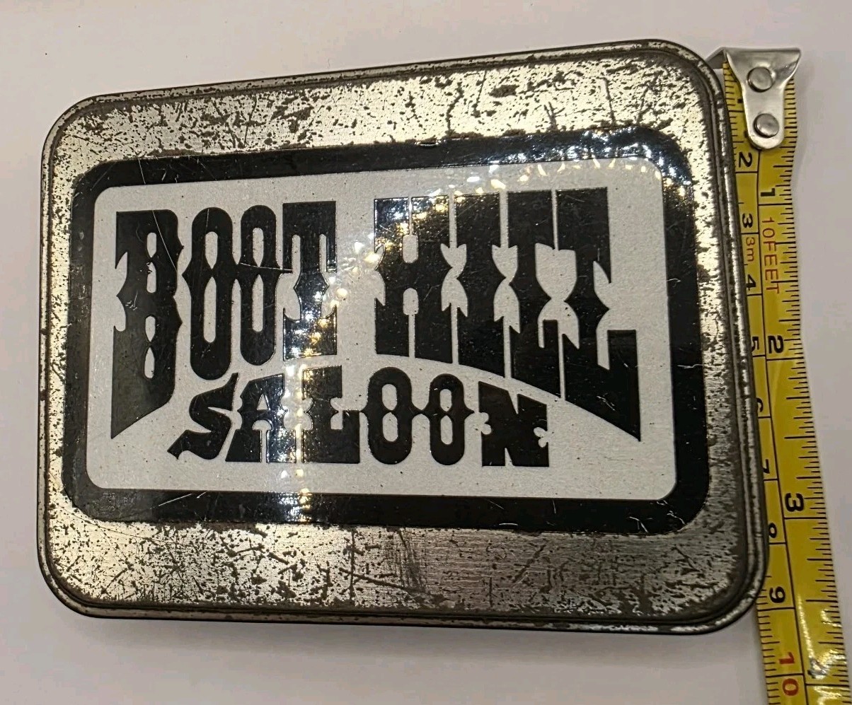Boot Hill Saloon Fossil Metal Tin 1999 Biker Motorcycle Bar Vintage Daytona
