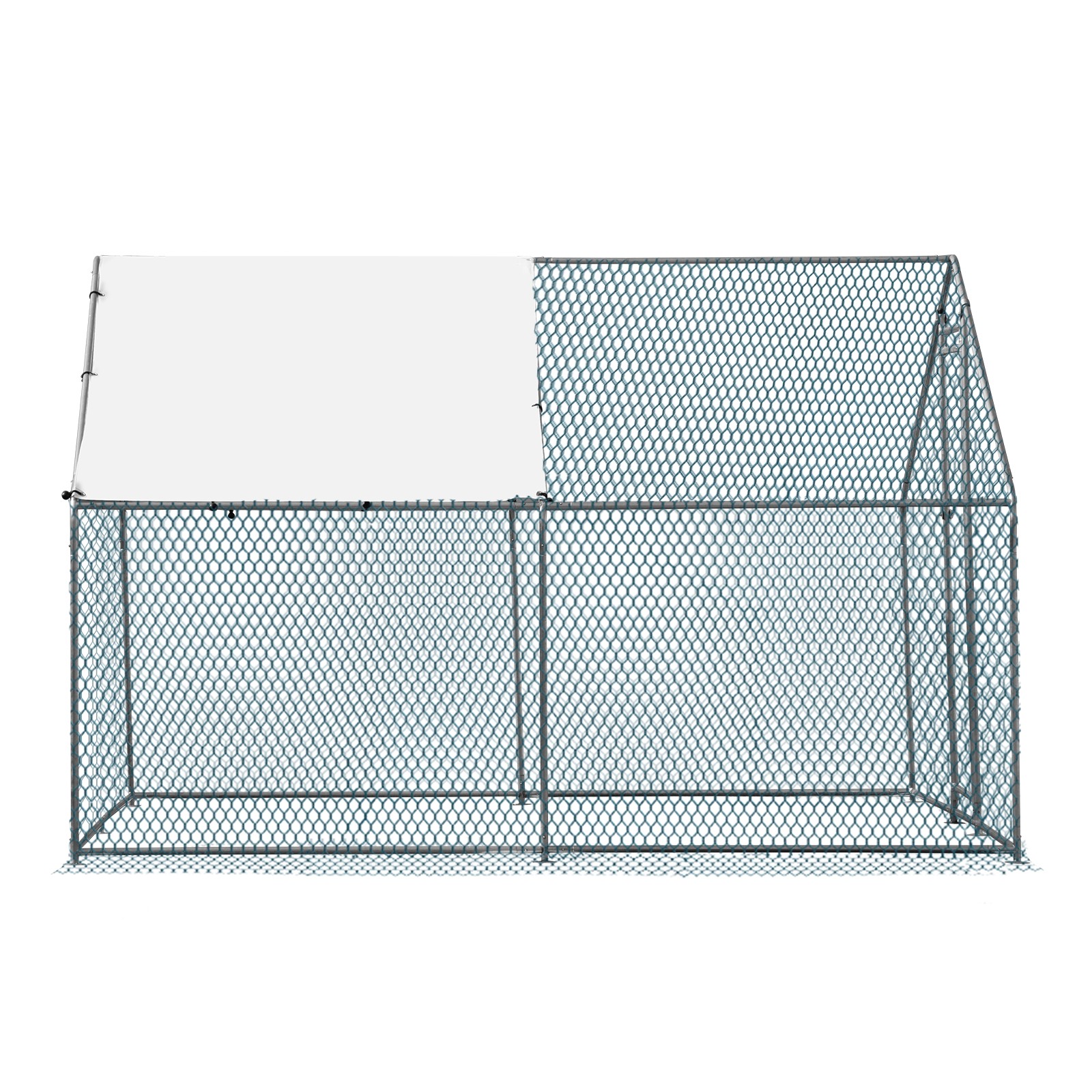 Large 10x10FT Metal Chicken Run Pen Walk-in Cage Poultry Coop Duck Rabbit House