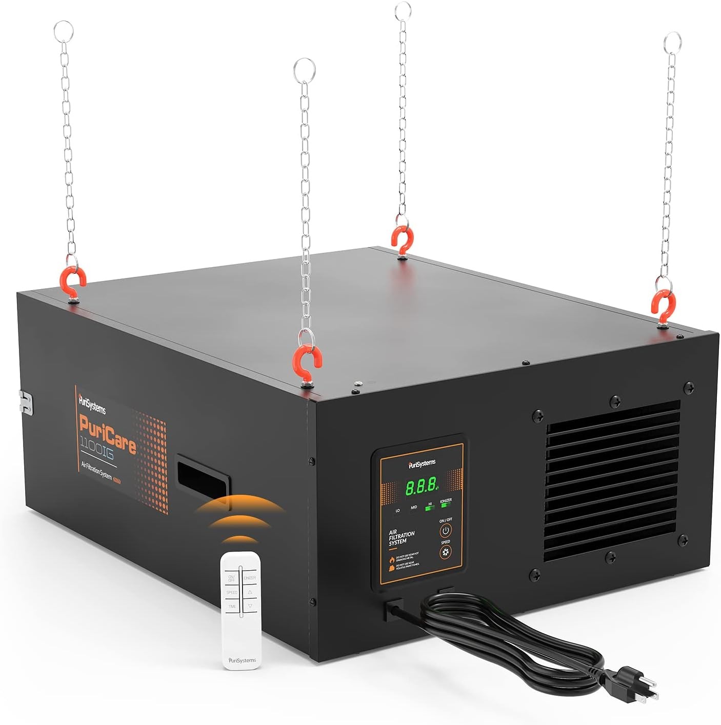 PuriSystems PuriCare 1100IG Air Filtration System Dust Collector 1100CFM Ionizer