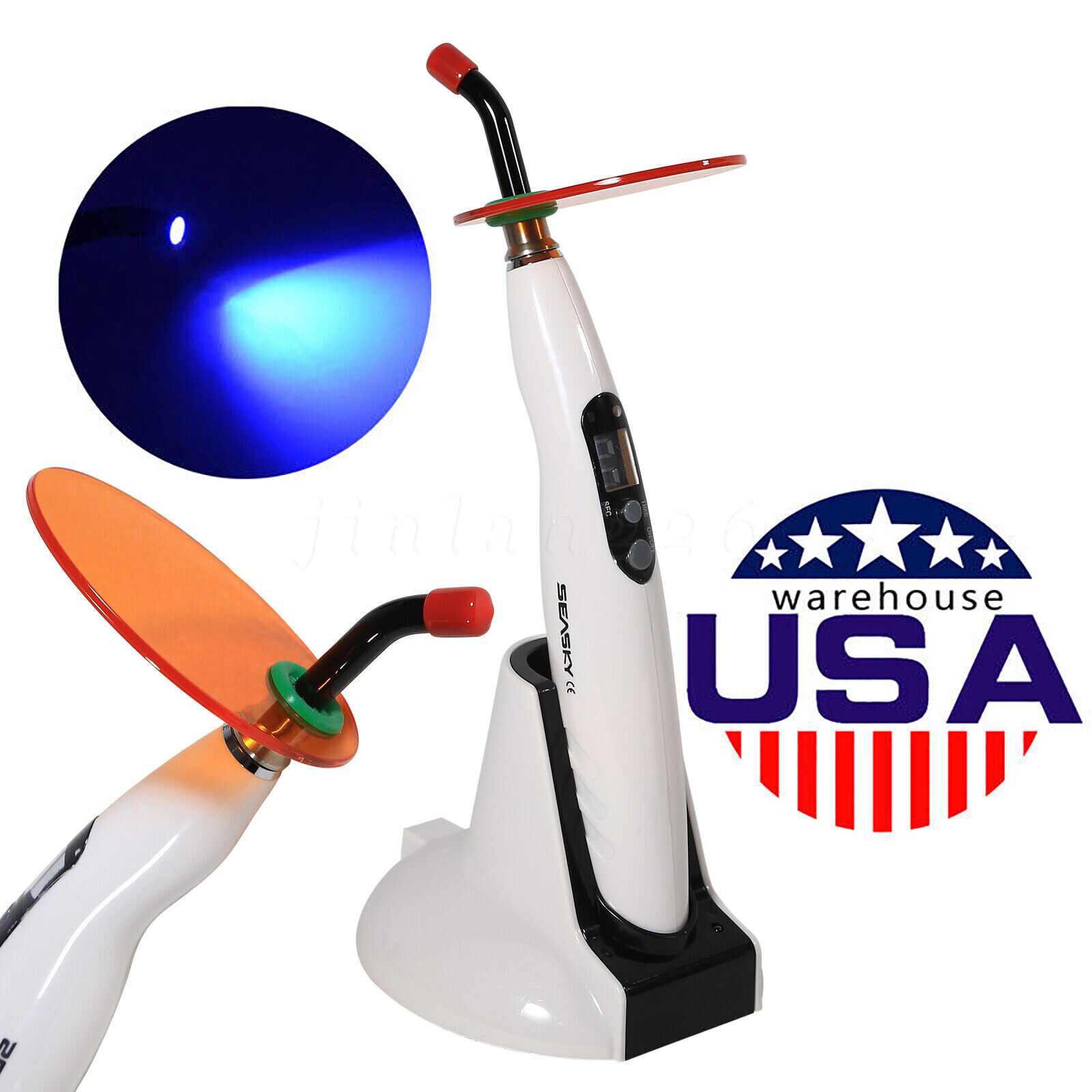 Woodpecker Style Wireless Cordless LED Dental Curing Light Lamp Teeth Whitening