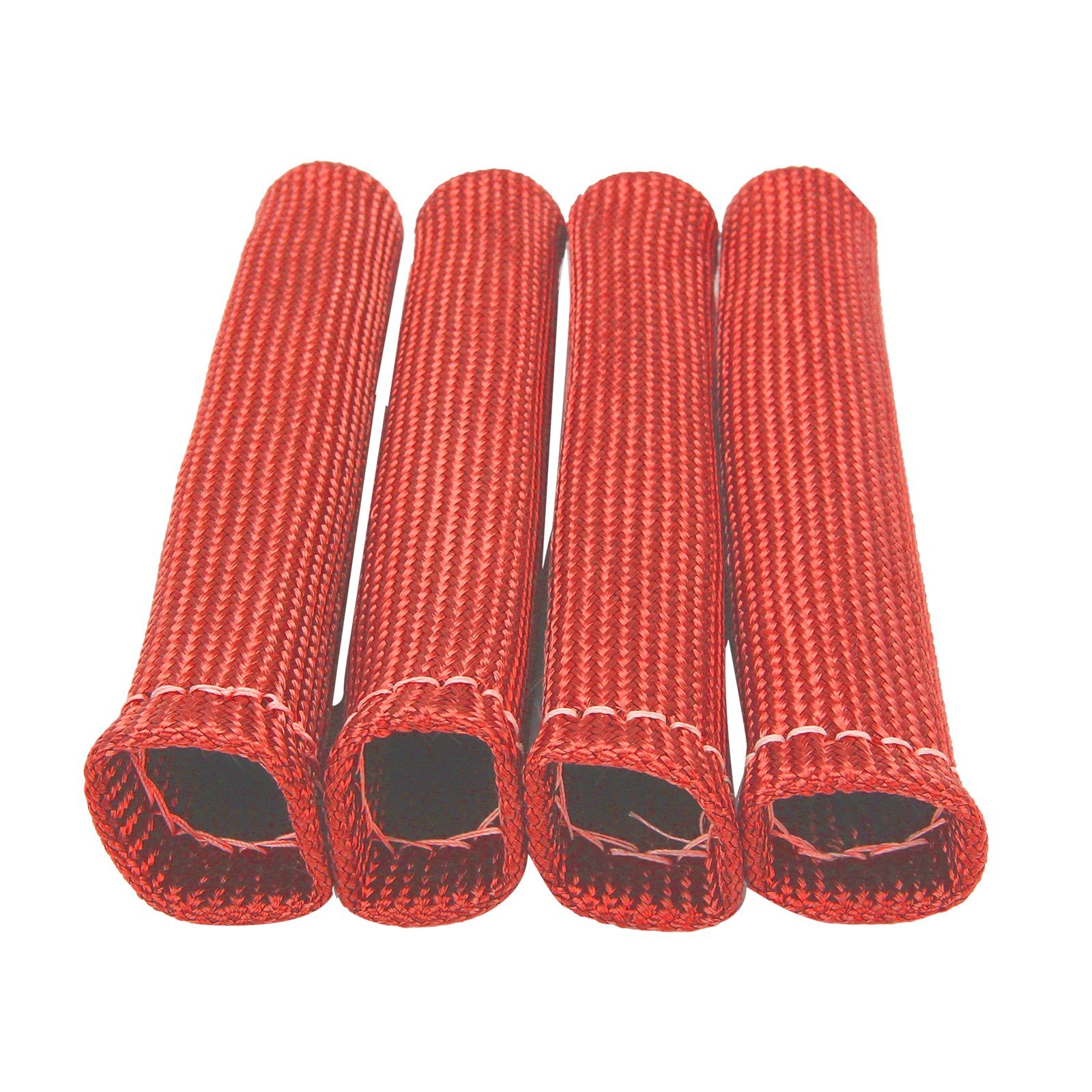8PCS Red 1200° Spark Plug Wire Boots Heat Shield Protector Sleeve SBC BBC 350