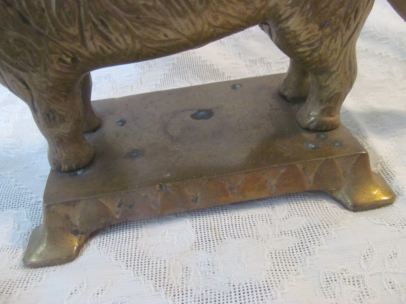 St. Bernard Dog Brass Figural Nutcracker on Footed Base~Heavy & Solid