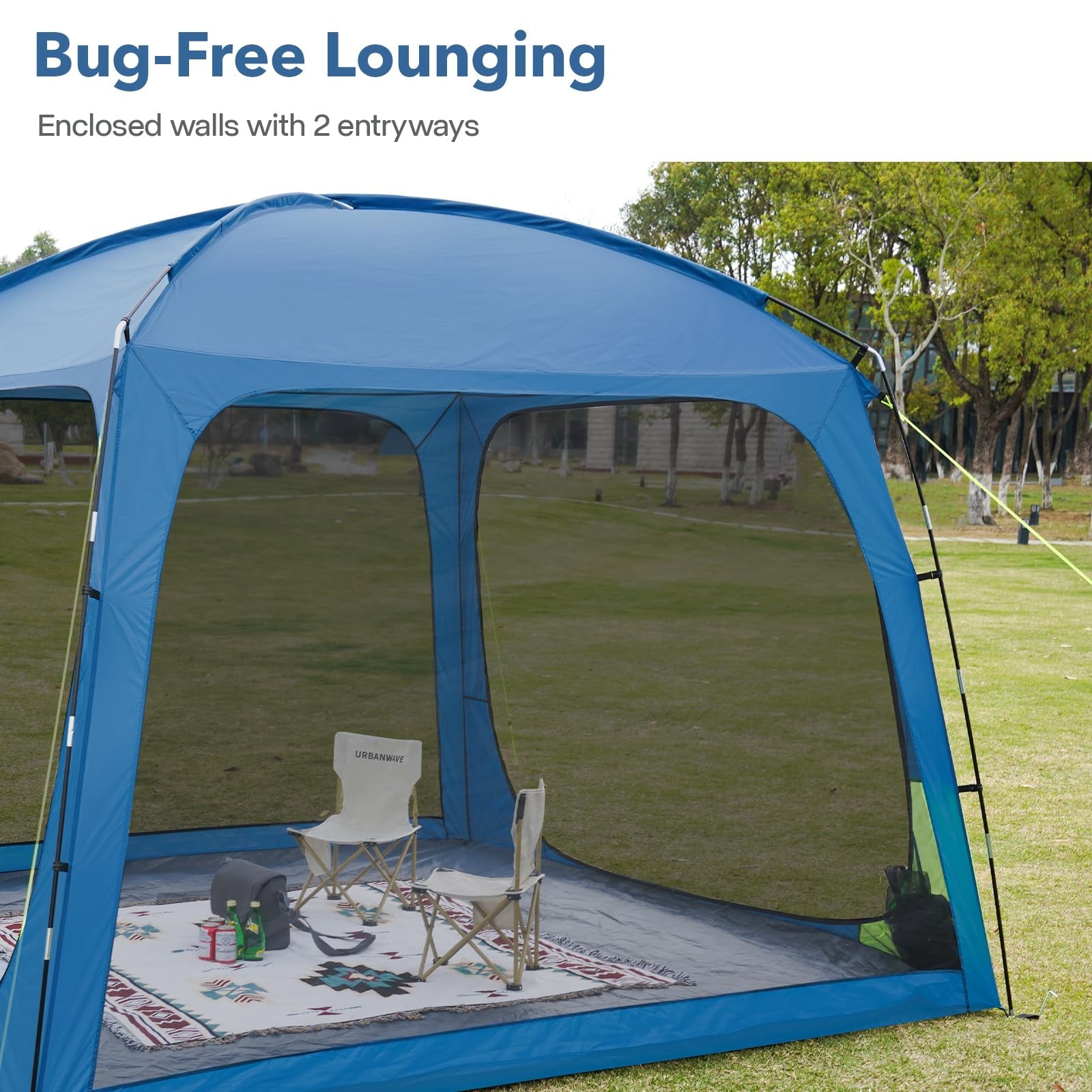 10 x 10ft Screen House Camping Mesh Canopy Tent Room