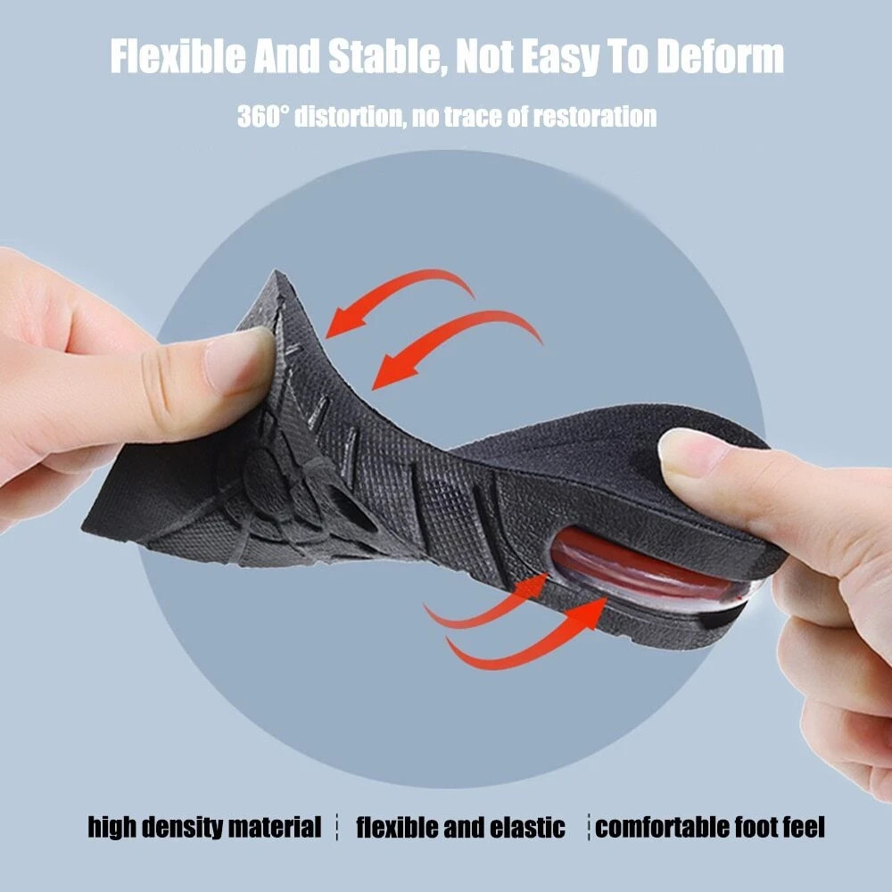 Men Women Invisible Height Increase Insoles Heel Lift Taller Shoe Inserts Pad US