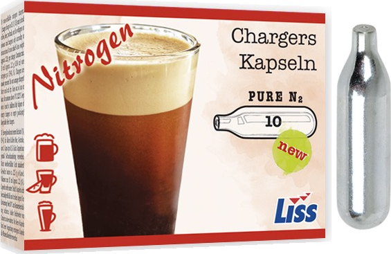 Nitrogen N2 Cartridges 2 gram NITRO Coffee Beer Cold Brew Nonthreaded 10-pk