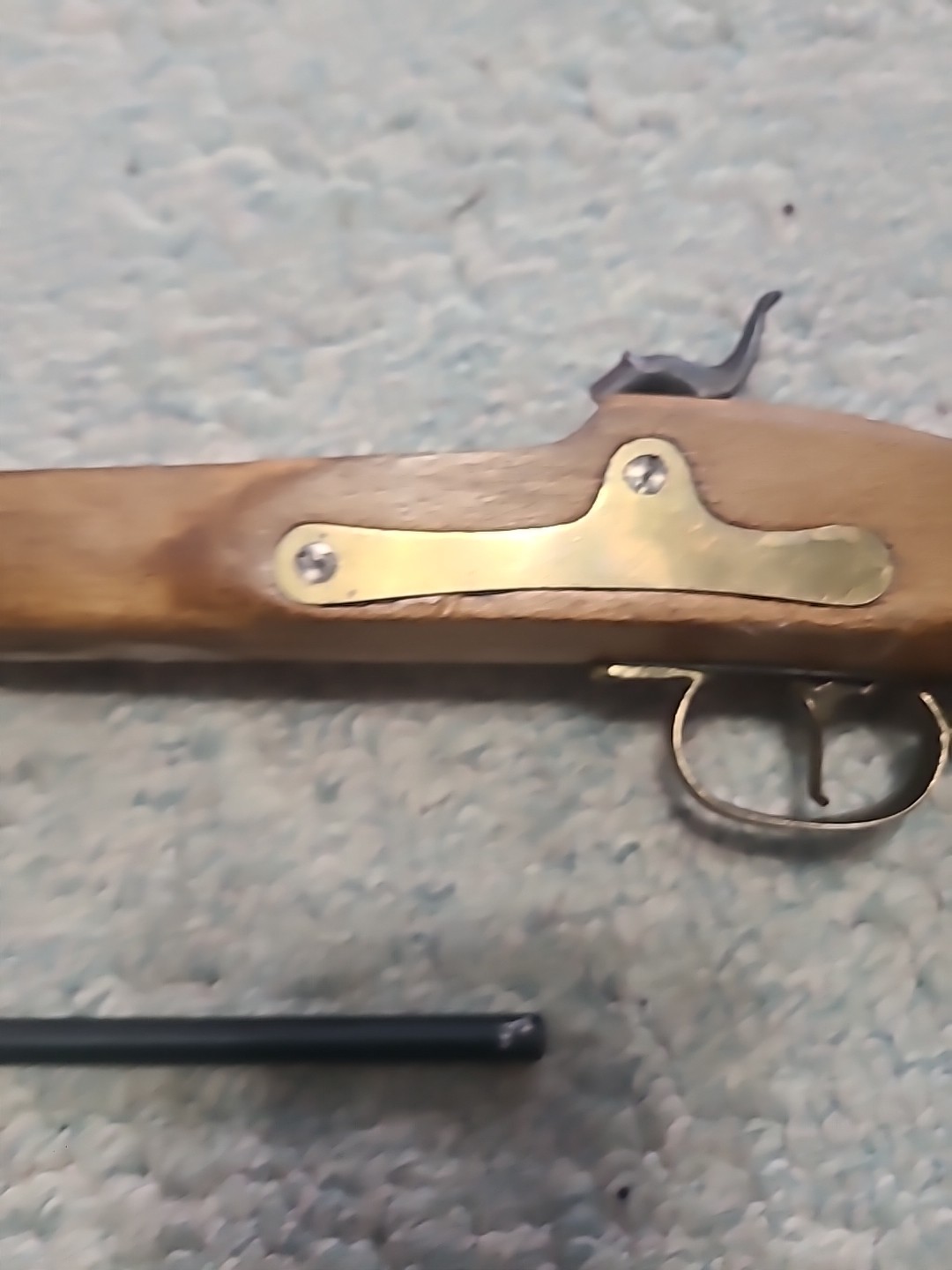 Black Powder Cva Kentucky Pistol Stock Lock Trigger Trigger Guard Thimbles