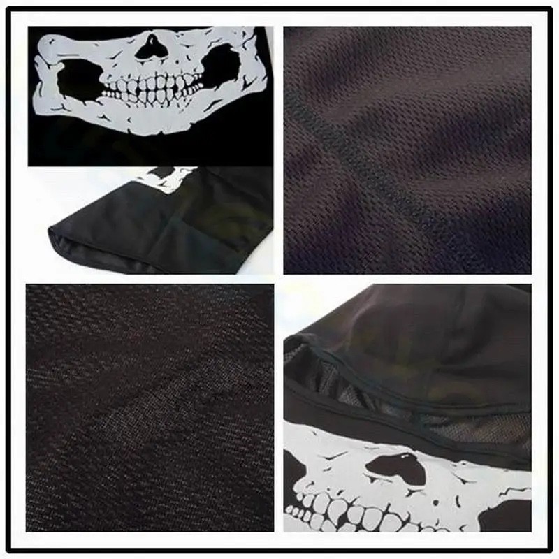Skull Balaclava,Skeleton Gloves & Face Mask Motorcycle Tactical/Bikers Skull Set