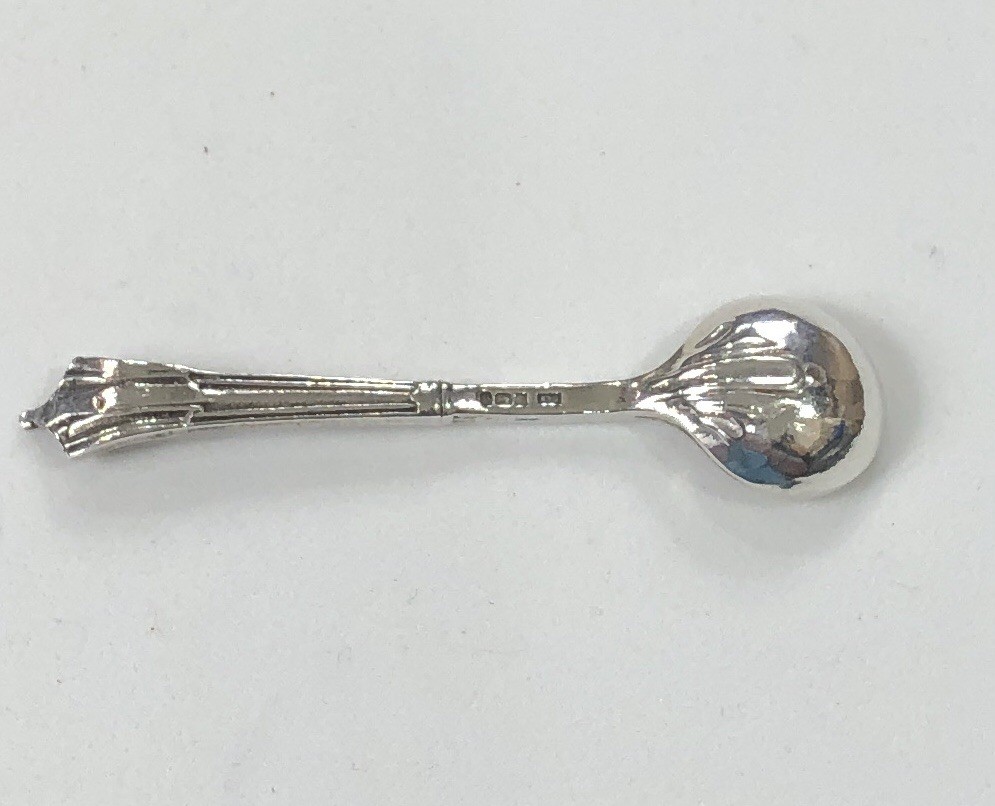 Sterling Silver Salt Spoon Birmingham England 1992 - Vintage