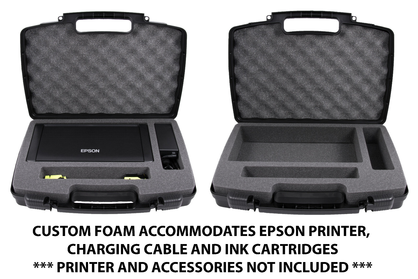 CM Portable Printer Case for Epson Workforce WF-100 Printer in Custom Foam