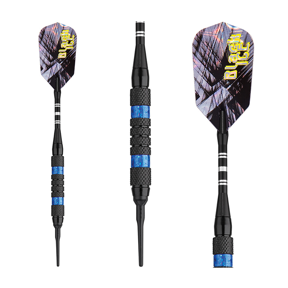 Viper Set of 3 Black Ice Blue Soft Tip Darts 16 Grams
