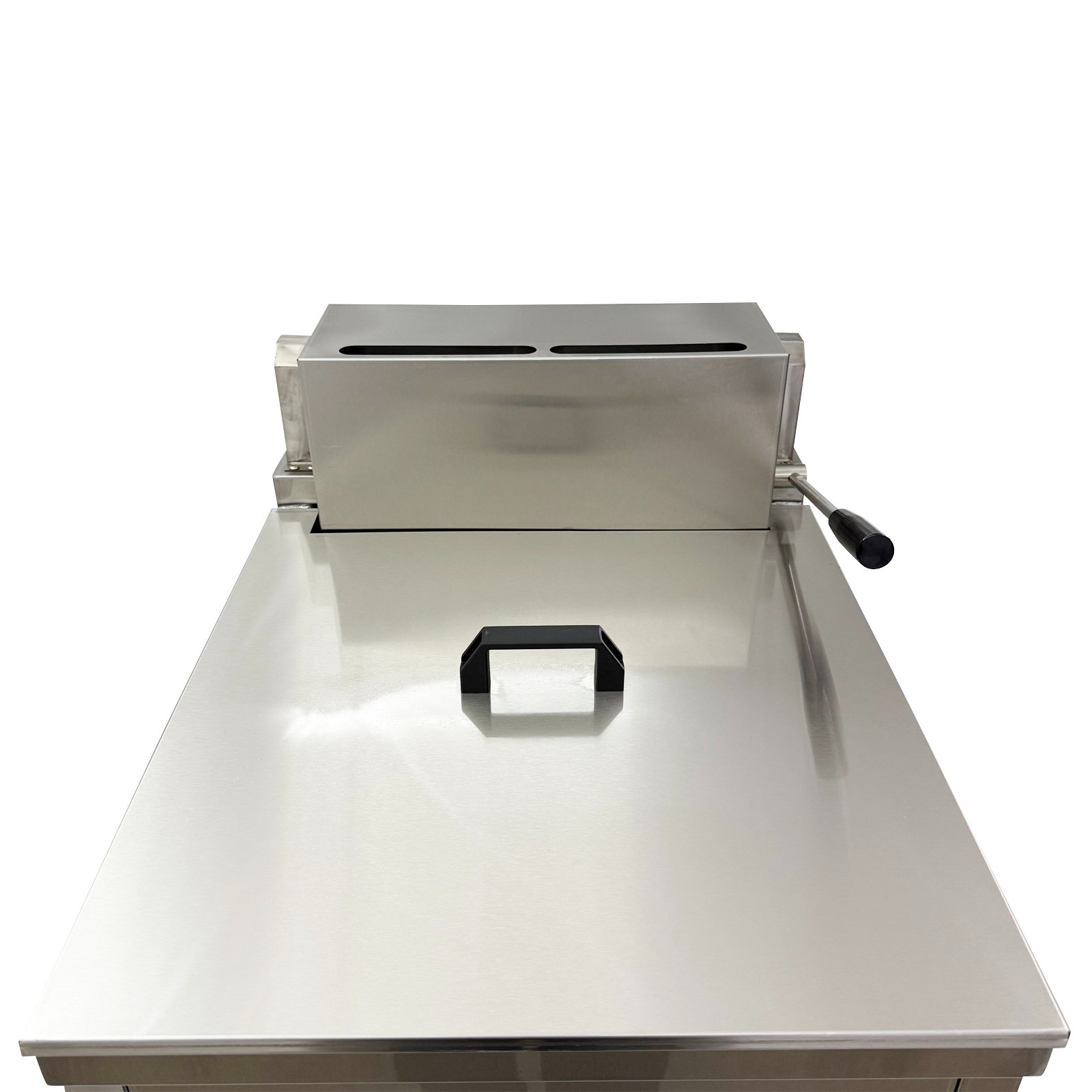 220V 1PH Vertical Flip Electric Fryer for Fried Chicken and Chips 30L 0-200˚C