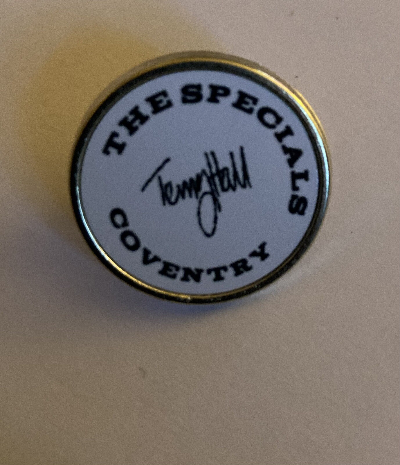 The Specials Terry Hall signed badge Coventry
