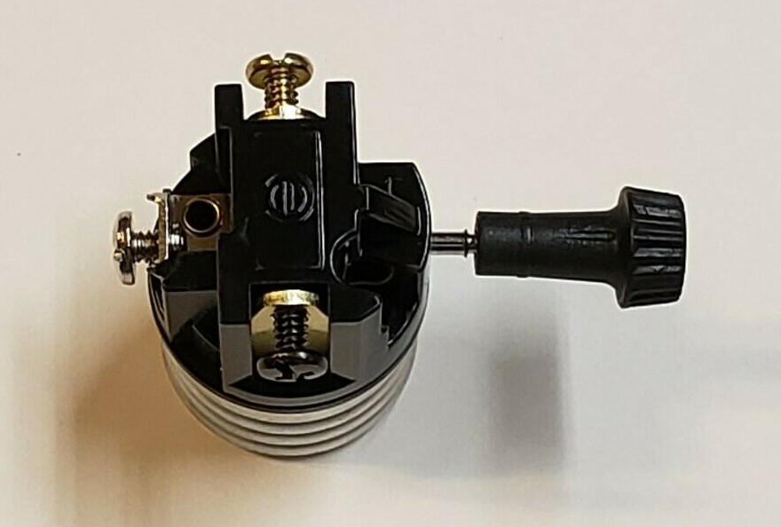3 TERMINAL TURN KNOB INTERIOR LAMP SOCKET FOR WIRING BOTTOM LIGHT 30684J