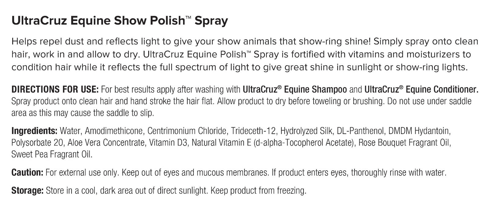 UltraCruz Equine Horse Shampoo, Conditioner and Show Polish Bundle, 32 oz Each