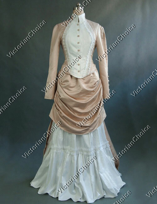 Victorian Edwardian Bustle Vintage Wedding Dress Bridal Gown Riding Habit 139