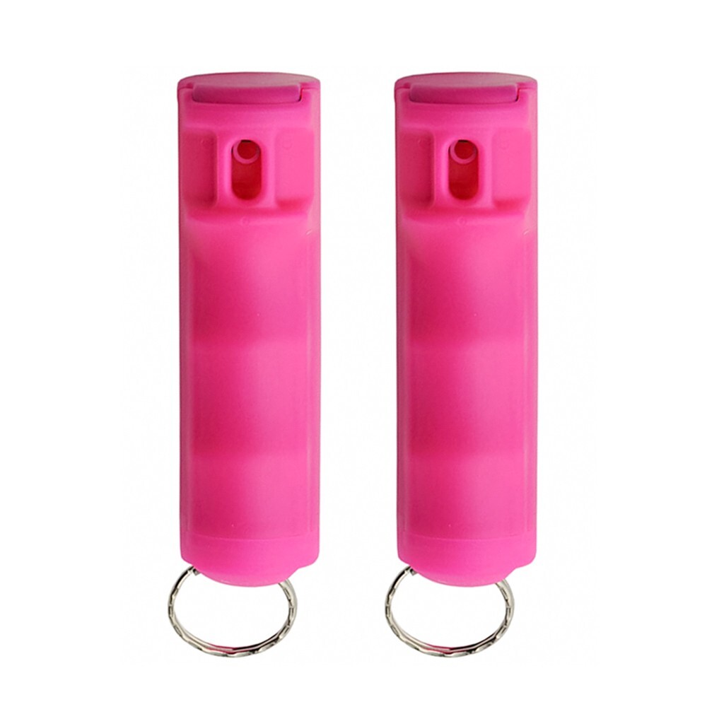 Streetwise STICKY GEL Pepper Spray (2 Pack) 1/2oz Flip Top Keychain Defense PINK