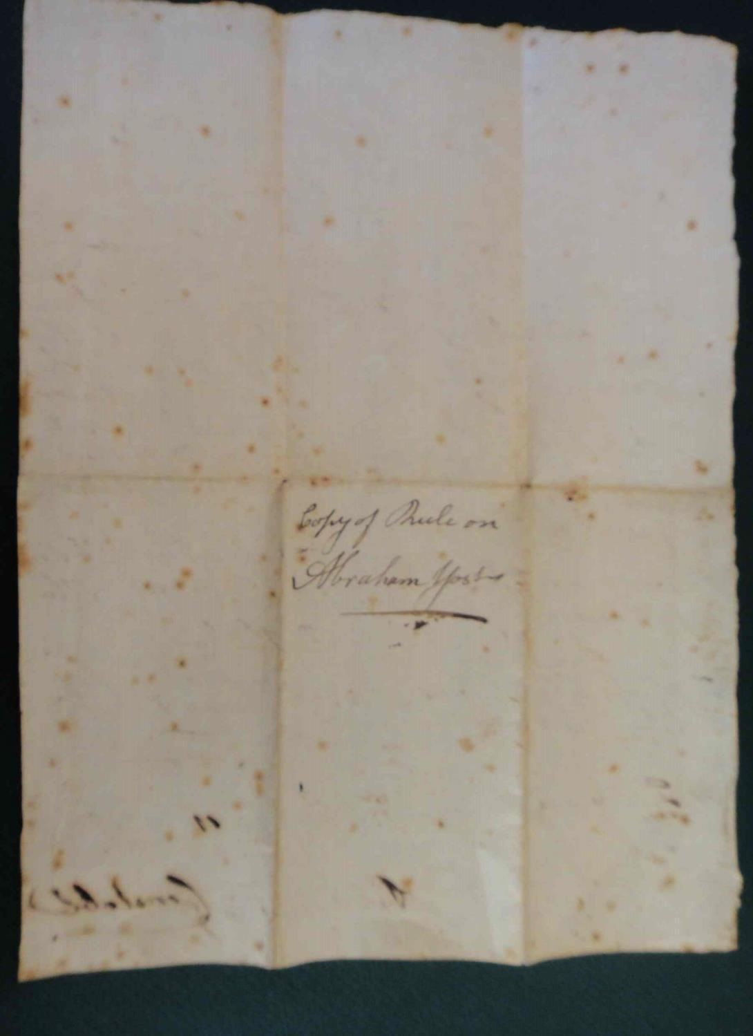 1815 antique NORRISTOWN PA handwritten LEGAL DOCUMENT Jacob SPARE Dan YOST land