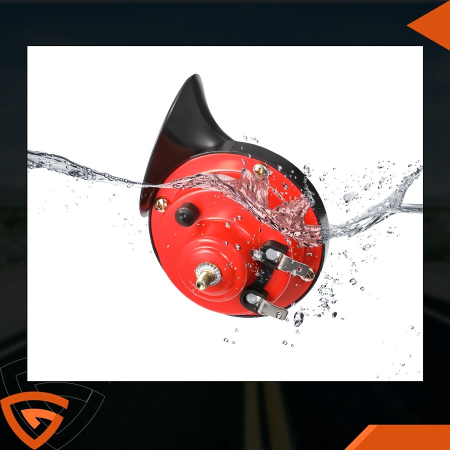 2x 12V 300DB Super Loud Train Horn Waterproof Motorcycle Car Truck SUV Boat Red