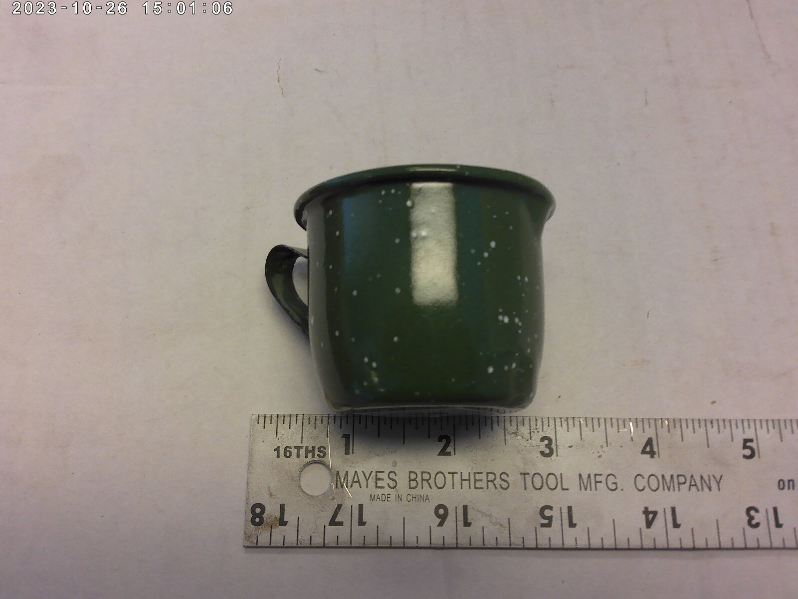 1970's Vintage Enamelware mini expresso cup 4oz green (Pack of 4)