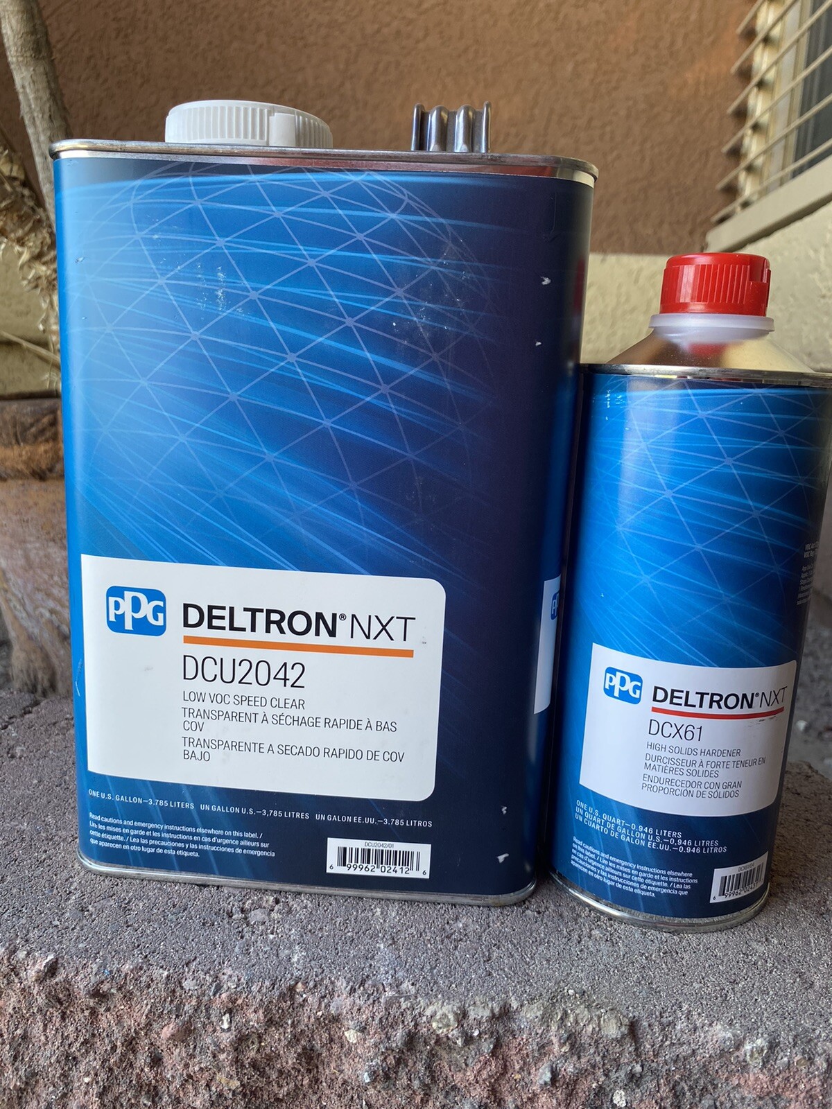 DCU2042 PPG Deltron Clearcoat 1 Gallon, 1 Quart DCX61 Hardener Free Ship