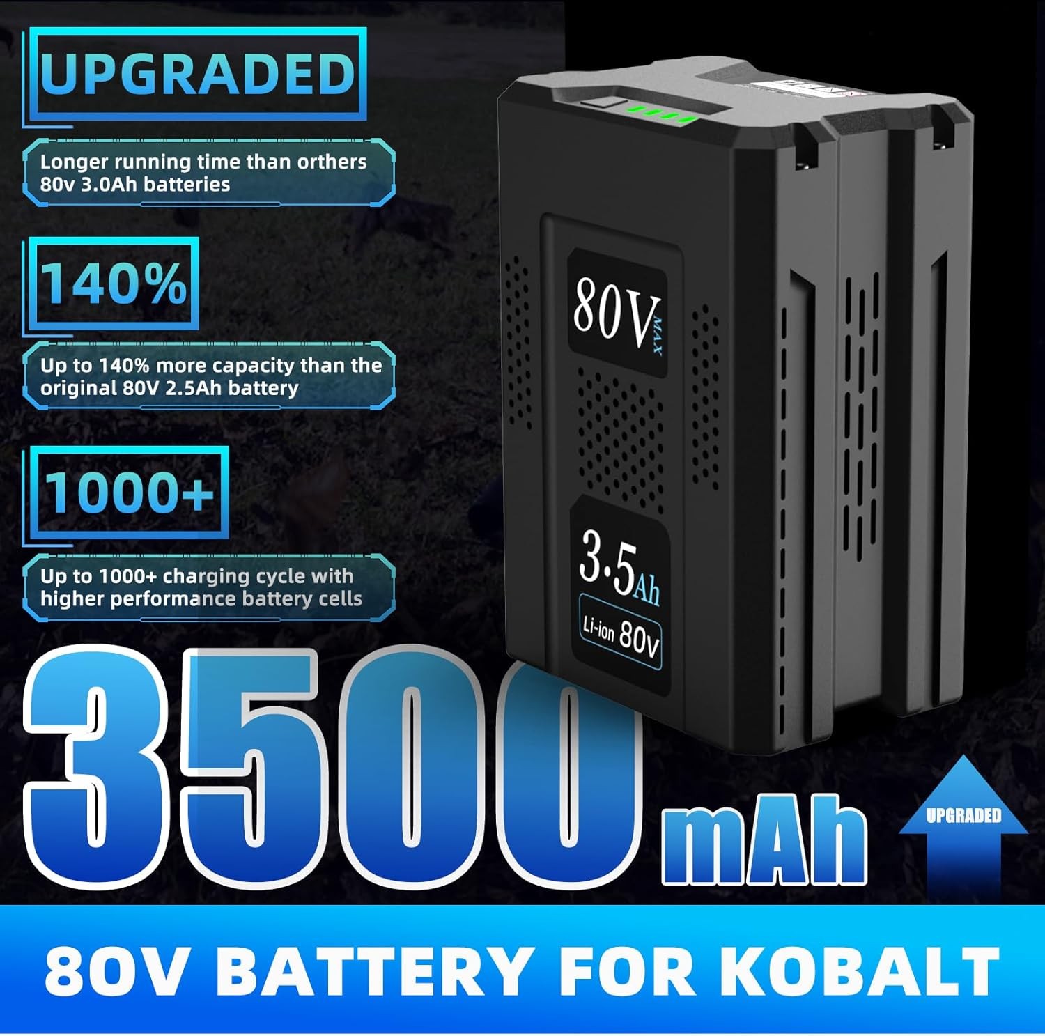 1-PACK 80V 3.5Ah for Kobalt 80V Max Lithium-Ion Battery KB2580-06 KB3080-06 New