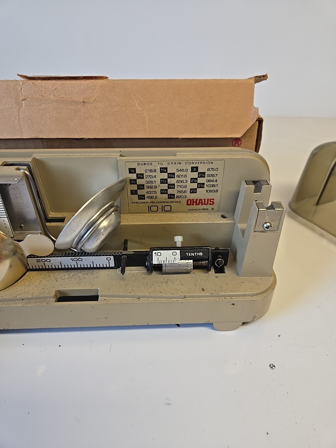 OHAUS Model 10-10 Reloading Balance Beam Scale (In Original Box)