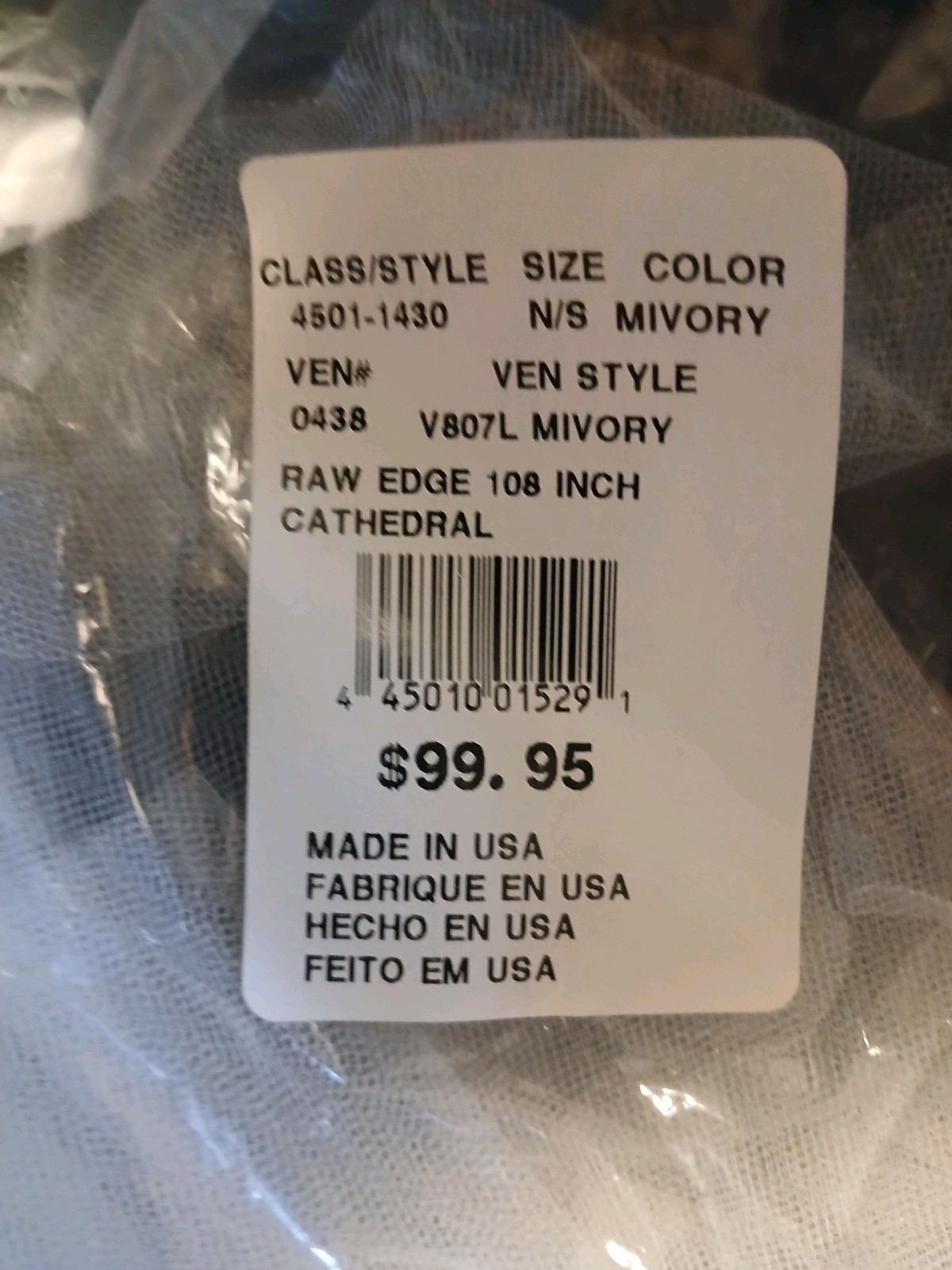 Raw edge cathedral veil 108in long, Worn One Bride. #wedding