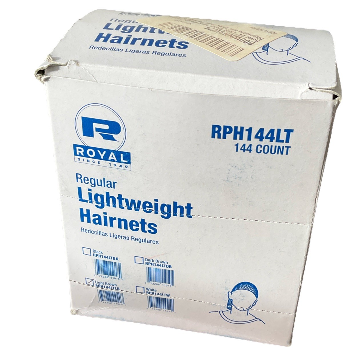 ROYAL Light Weight Hairnets Box Set 24" Light Brown Disposable Latex Free
